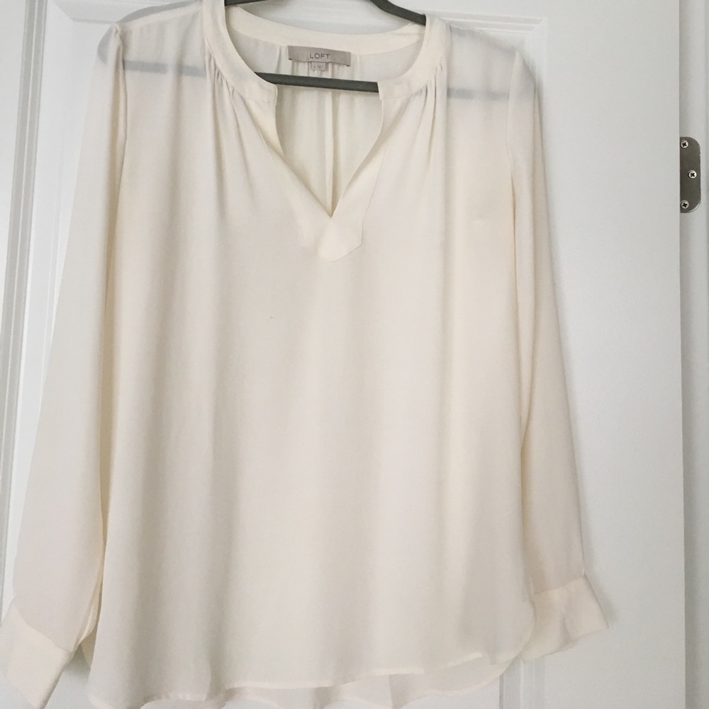 Sexy white v neck blouse - worn once